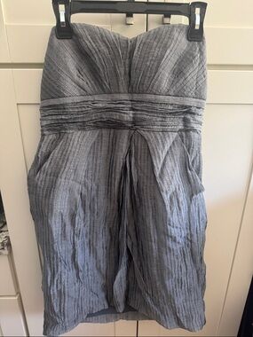 Metropark Strapless Textured Gray Jumpsuit